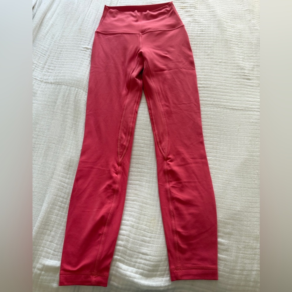 Lululemon Align Leggings Size 2 Pink | High Rise 24” Cropped Coral Pink